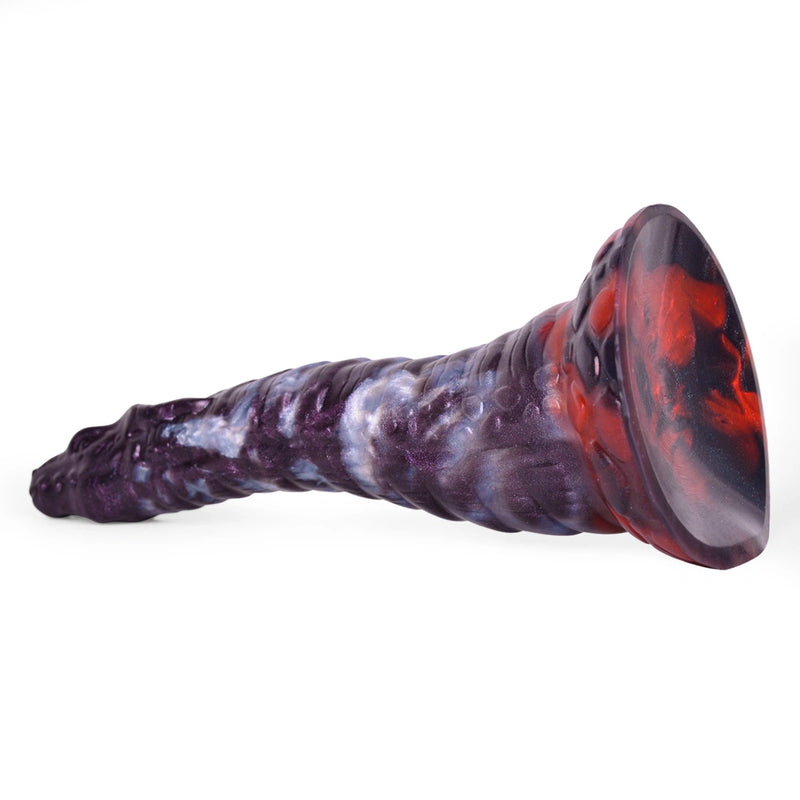 Dragon Dildo DRAKVEX Void Ember Platinum Silicone – silicone texture close-