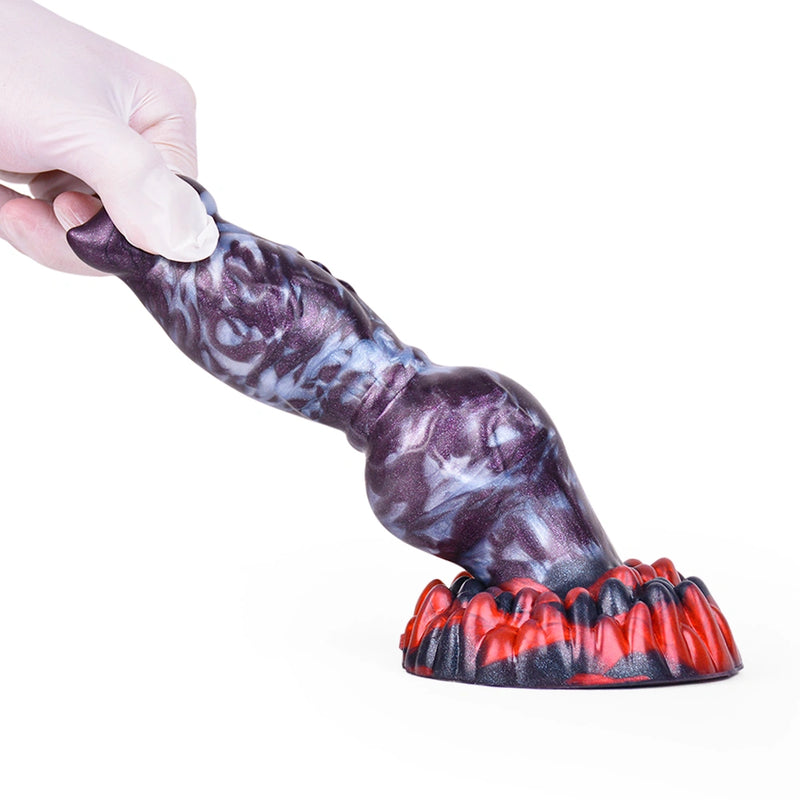 Double Knot Dildo Duovoor Violet Grey 4.5cm 7cm