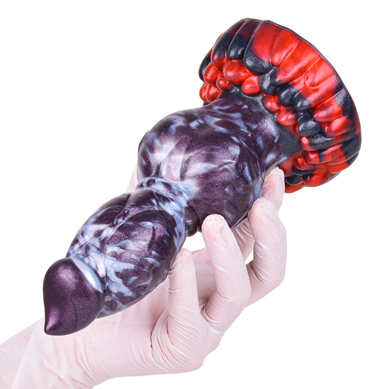 Double Knot Dildo Duovoor Violet Grey 4.5cm 7cm – rear view