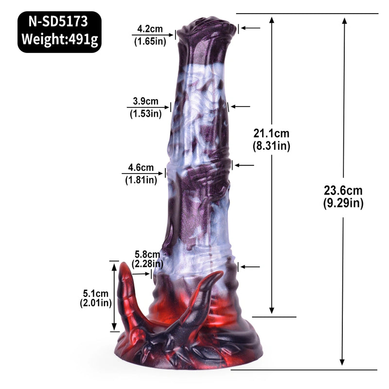 Horse Dildo Thornyx Demonic Horn Base Dual – interior channel view