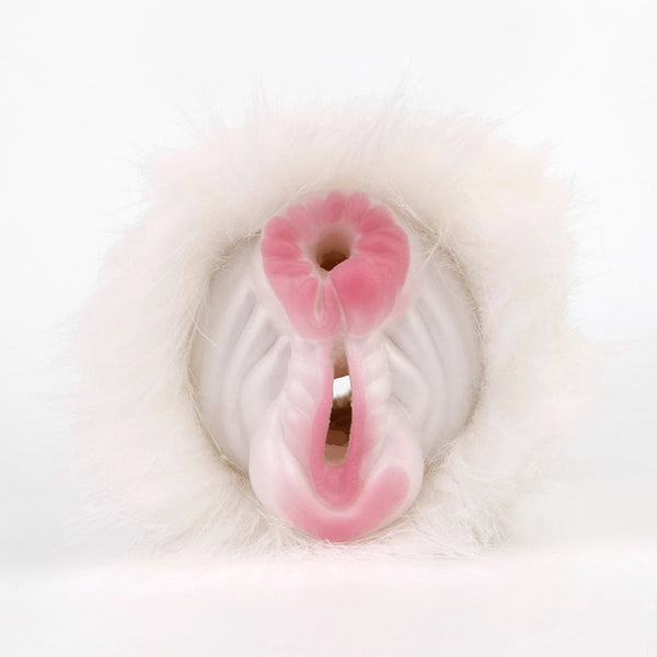 Furry Male Masturbator Equiplux White Mane Silicone — alternate view