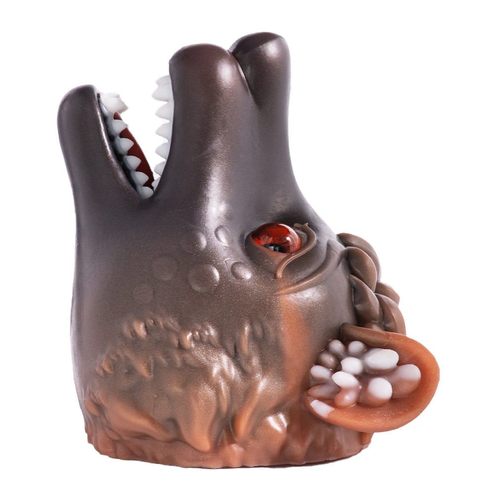 Wolf Masturbator Ferahl Feral Blood Orange Eye – silicone texture close-up