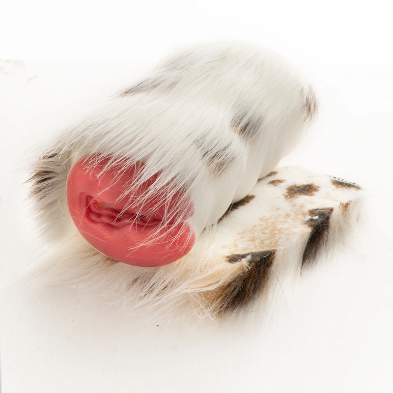 Furry Masturbator Calixplux White Spotted Fur Single Entry