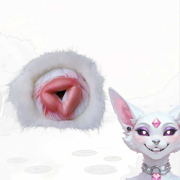 Furry Male Masturbator Rongplux White Long Fur