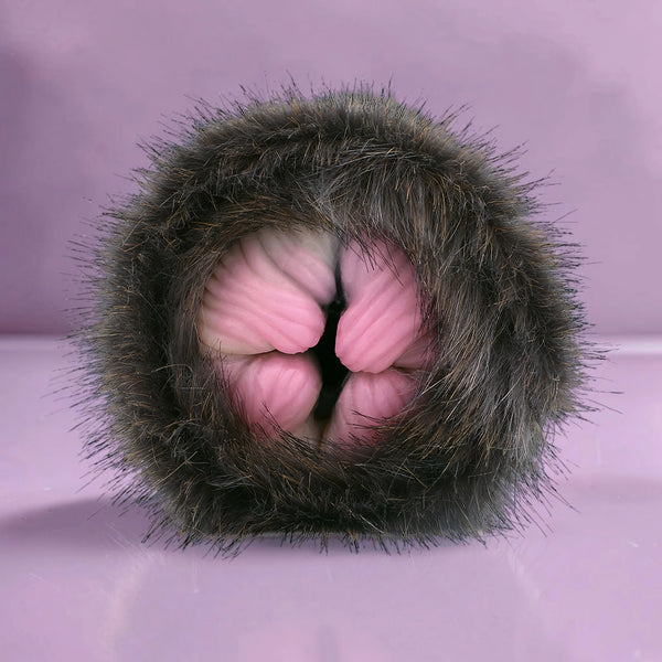 Masturbateur Furry Noirplux Dark Brown à Double Entrée Cannelée