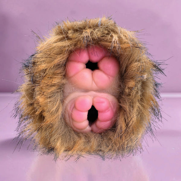 Masturbateur poilu Simplux Amber Brown en peluche double