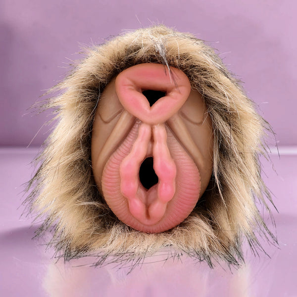 Masturbateur poilu Tanplux fourrure blonde double entrée