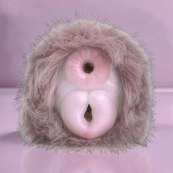 Masturbateur poilu Roplux Rose Mauve en peluche double