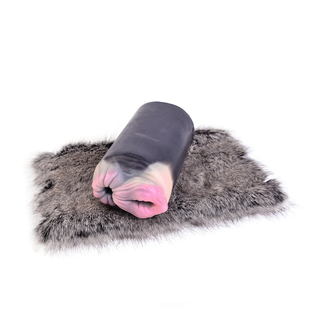 Furry Male Masturbator Griplux Silver Grey Spotted – rear view