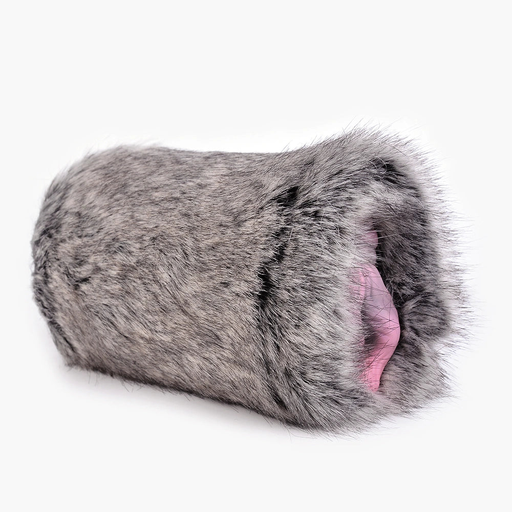 Furry Male Masturbator Griplux Silver Grey Spotted – lateral side view