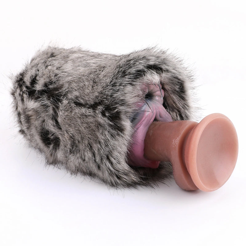 Furry Male Masturbator Griplux Silver Grey Spotted