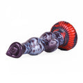 Beaded Dildo Grolvex Violet Grey Triple Bulge – detail close-up