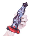 Beaded Dildo Grolvex Violet Grey Triple Bulge – front view