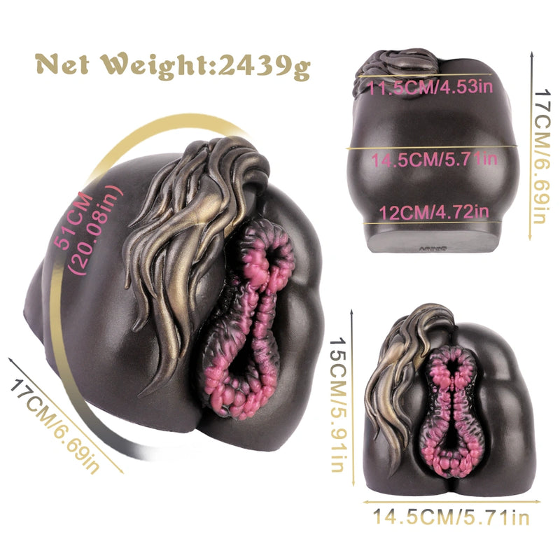 Butt Masturbator Hahama Horse Dual Channel – size scale reference