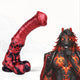 Big Horse Dildo Embervex Red Flames Triple Knot