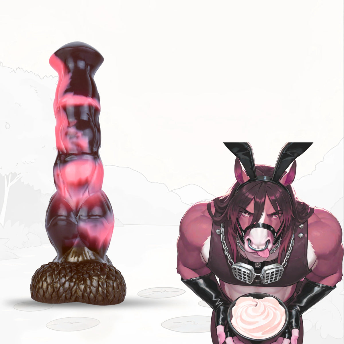 Dragon Dildo Drakmoor Phantom Night Scaled Base – rear view