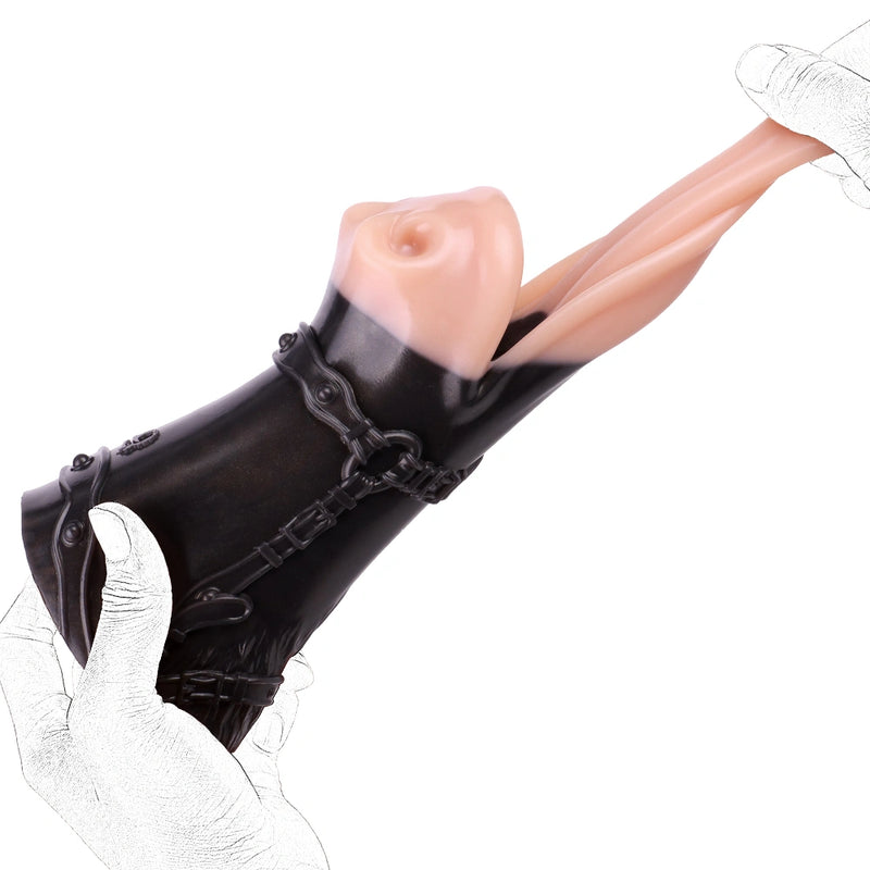 Mouth Masturbator Umbral BDSM Harness Helix – size scale reference