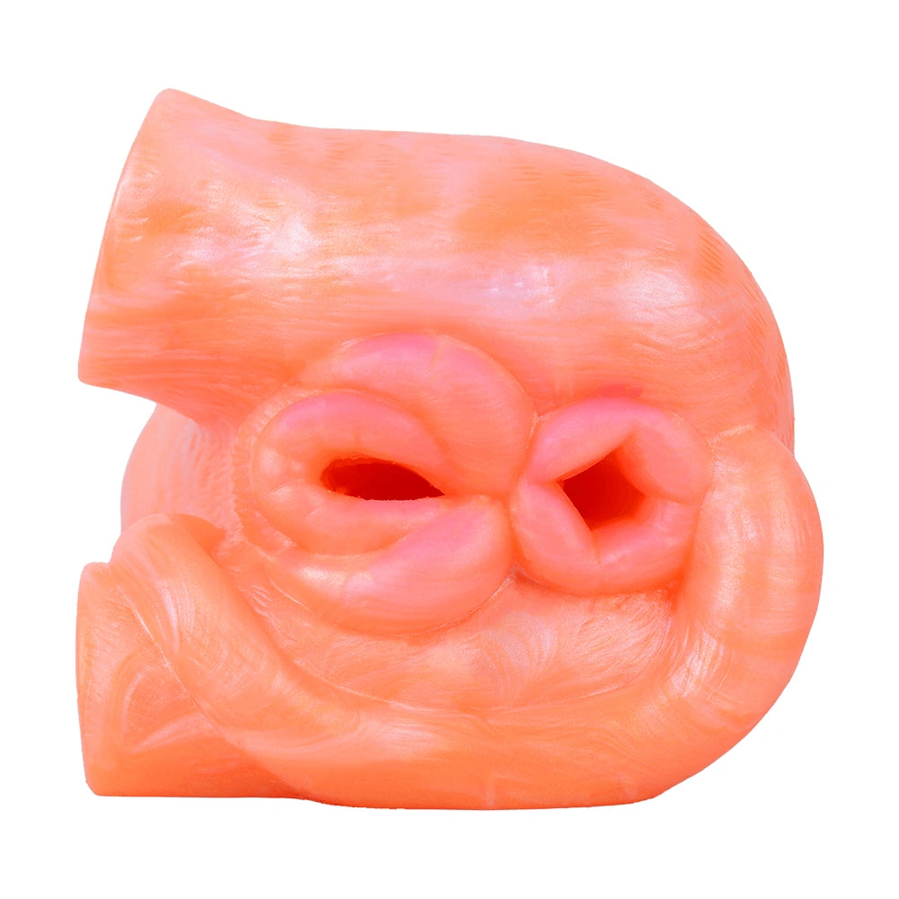 Butt Masturbator Korith Coral Orange Rosette – lateral side view