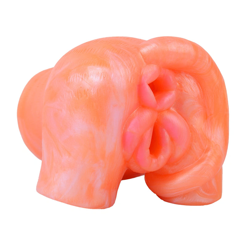 Butt Masturbator Korith Coral Orange Rosette Silicone