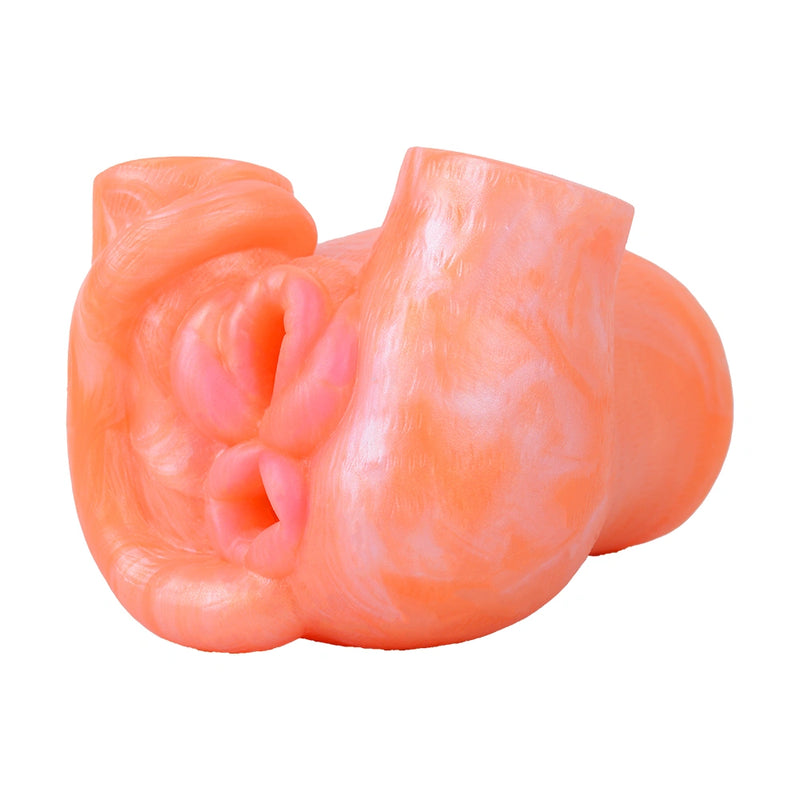 Butt Masturbator Korith Coral Orange Rosette Silicone