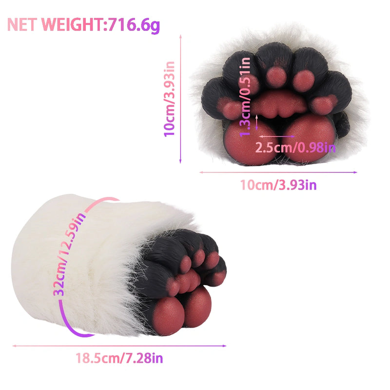 Bear Paw Masturbator Korvex Black Copper Rose Fur – size scale reference