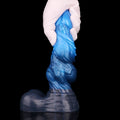Knot Dildo Kraevoor Dual Layer Blue Crystal 6.3cm – top view