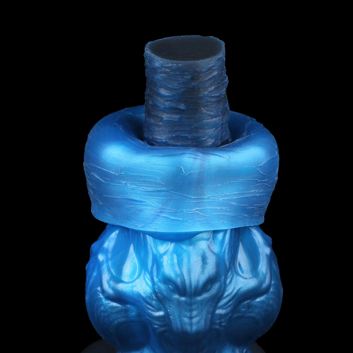 Knot Dildo Kraevoor Dual Layer Blue Crystal 6.3cm