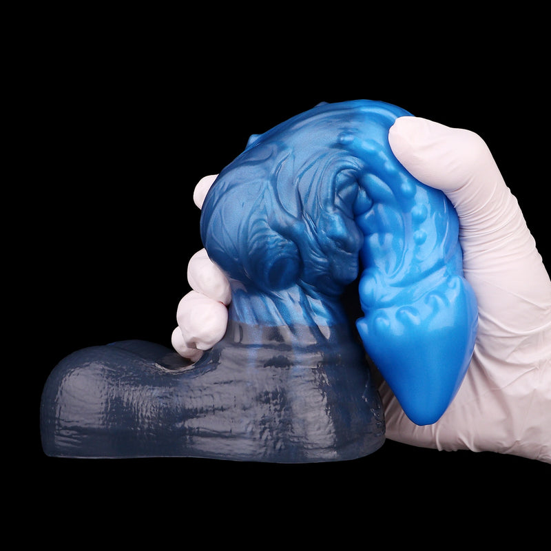 Knot Dildo Kraevoor Dual Layer Blue Crystal 6.3cm