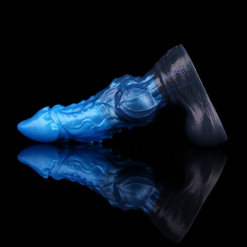 Knot Dildo Kraevoor Dual Layer Blue Crystal 6.3cm Silicone alternate view