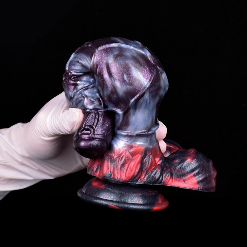 Knot Dildo Kraevoor Large Armor Shaft Violet Blue Crimson Knot Double Petal Crown Base Silicone