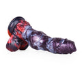 Knot Dildo Kraevoor Large Armor Shaft Violet Blue – rear profile view