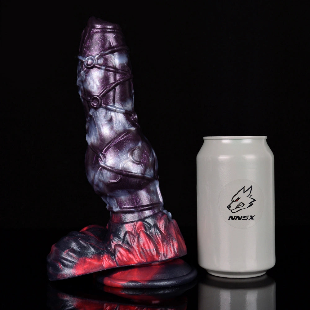 Knot Dildo Kraevoor Large Armor Shaft Violet Blue Crimson Knot Double Petal Crown Base Silicone