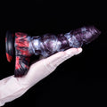 Knot Dildo Kraevoor Large Armor Shaft Violet Blue Crimson Knot Double Petal Crown Base Silicone
