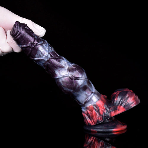 Knot Dildo Kraevoor Large Violet Blue Crimson 6.1cm Silicone alternate view