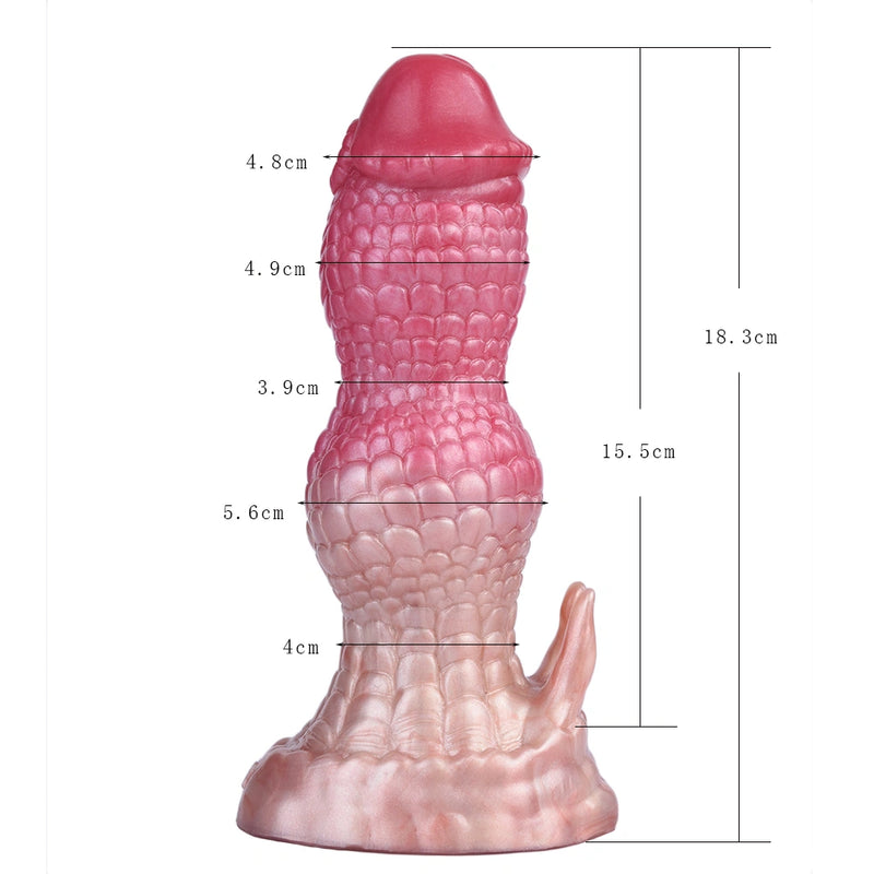 Dragon Dildo KYLVEX Triple Bulge Hex Scale Kylin – view 17