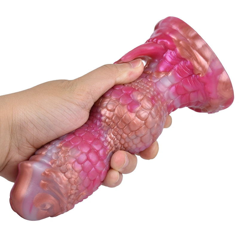 Dragon Dildo KYLVEX Triple Bulge Hex Scale Kylin – top view