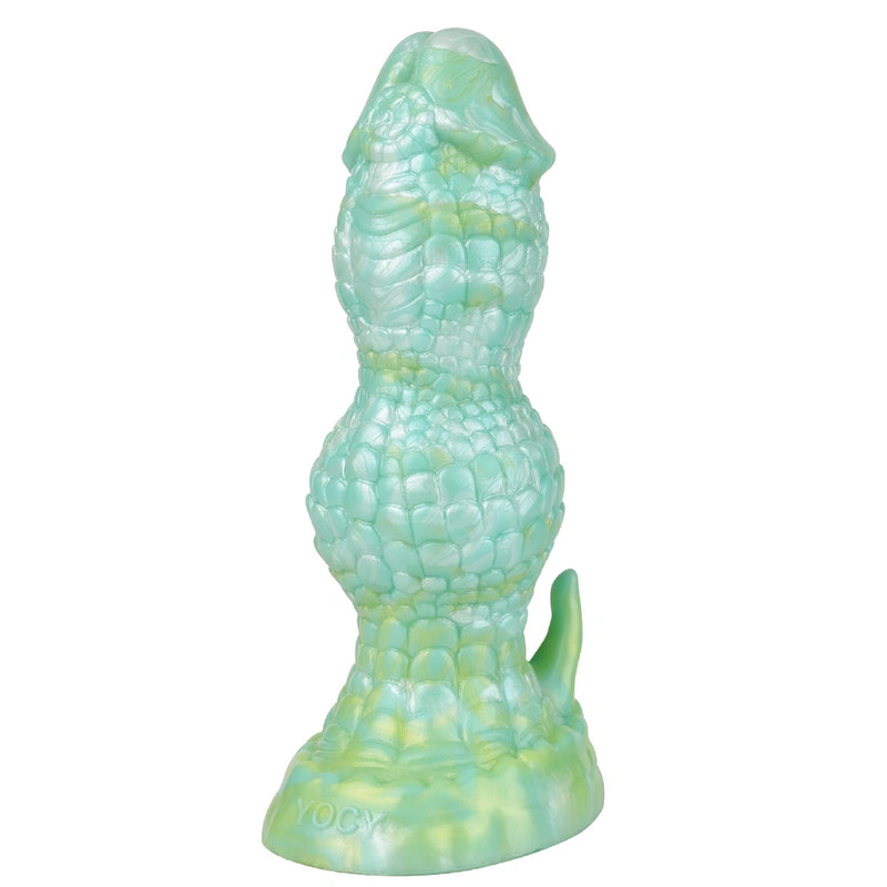 Dragon Dildo KYLVEX Triple Bulge Hex Scale Kylin – side profile view