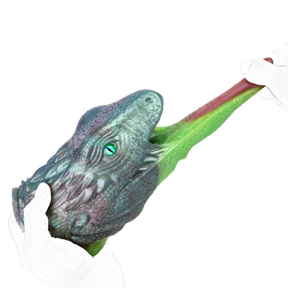 Lizard Masturbator Veldrix Emerald Bifid Tongue
