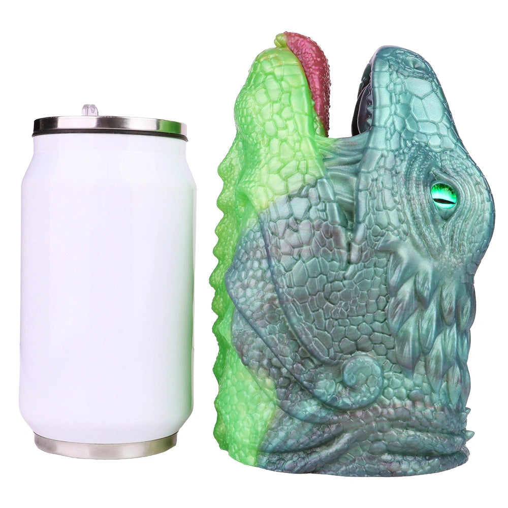 Lizard Masturbator Veldrix Emerald Bifid Tongue – rear profile view