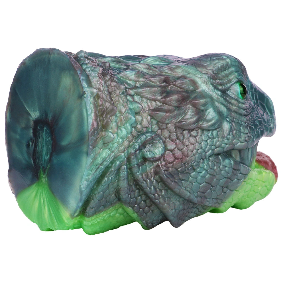 Lizard Masturbator Veldrix Emerald Bifid Tongue – texture detail