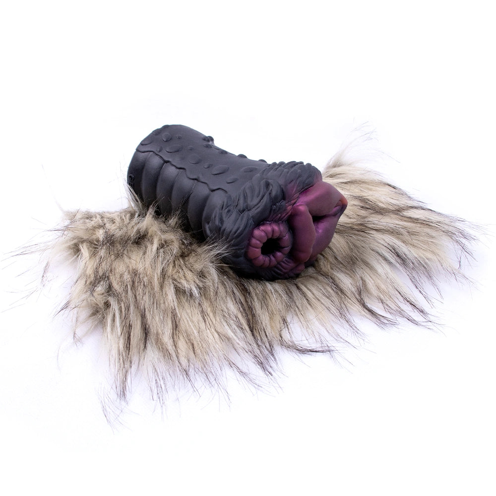 Furry Male Masturbator Lupplux Grey Wolf Fur – detail close-up