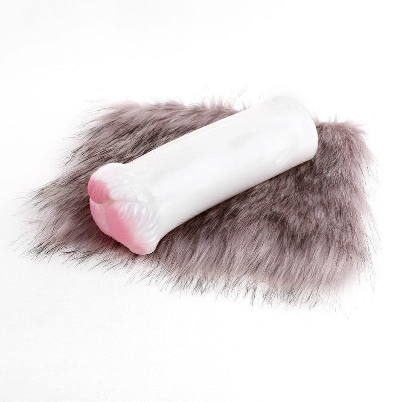 Furry Male Masturbator Malvplux Mauve Lilac Plush – front view