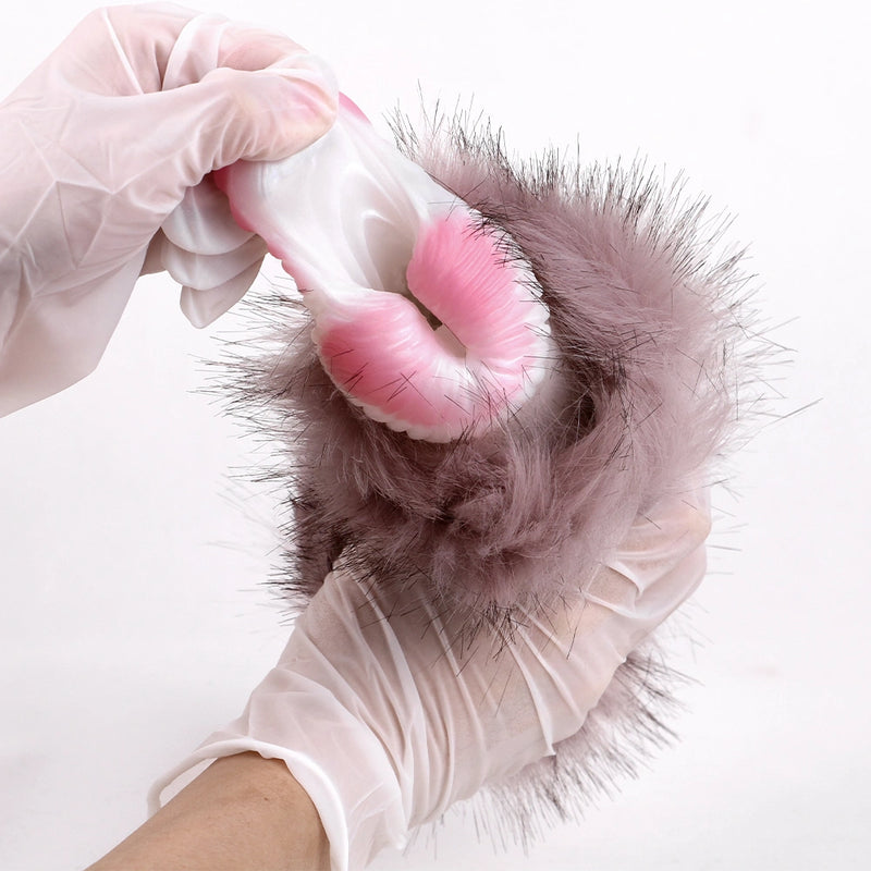 Furry Male Masturbator Malvplux Mauve Lilac Plush – surface texture detail