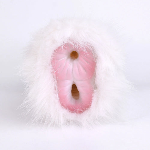 Furry Masturbator Nivplux White Wool Dual Entry alternate view