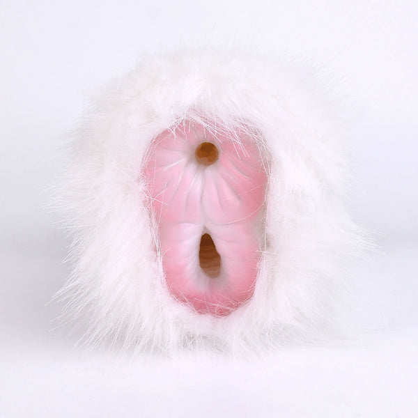 Furry Male Masturbator Nivplux White Wool Dual Entry — alternate view