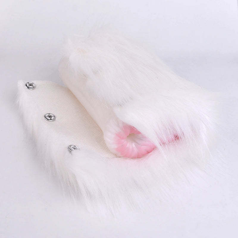Furry Male Masturbator Nivplux White Wool Dual – detail close-up