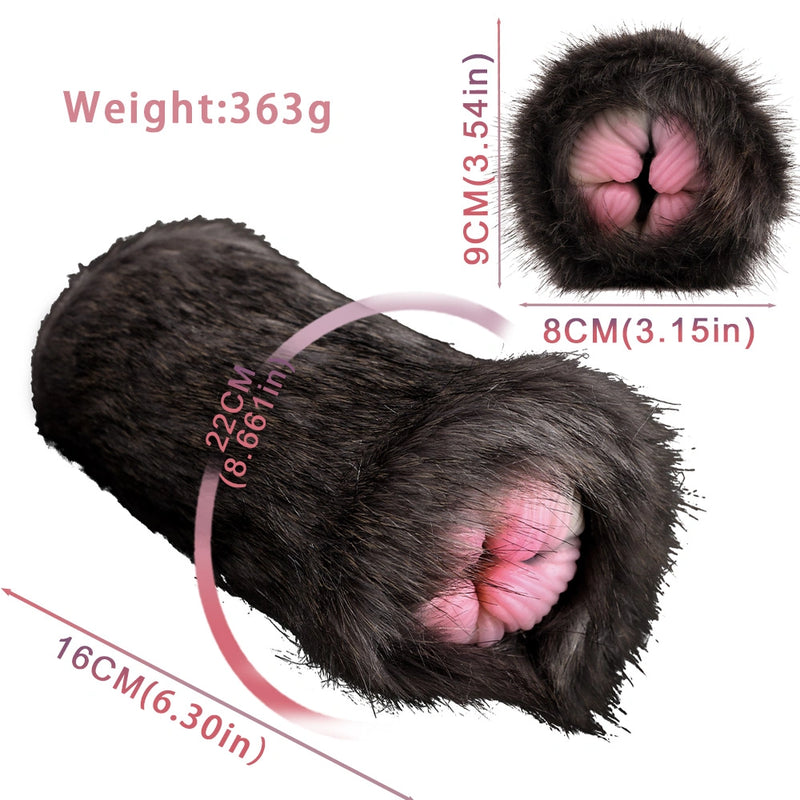 Furry Male Masturbator Noirplux Dark Brown Black – interior channel view