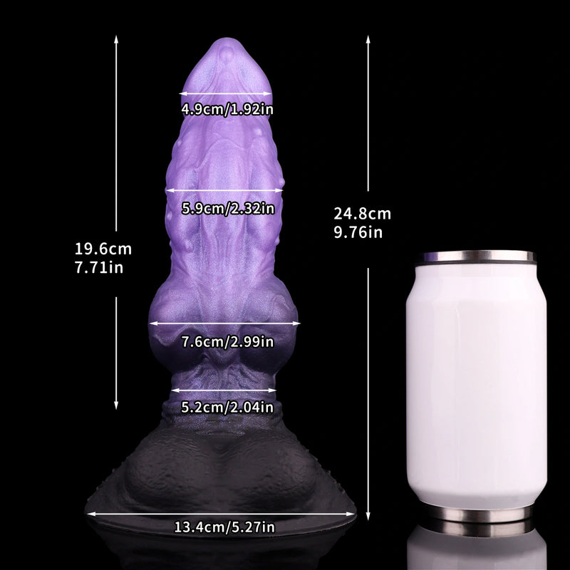 Knot Dildo Noxveer Dual Layer Double Knot 7.6cm – silicone texture close-up
