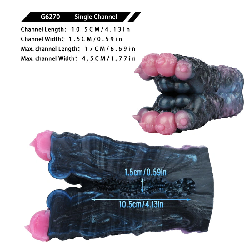 Canine Paw Masturbator Nyxvour Midnight Black Scale