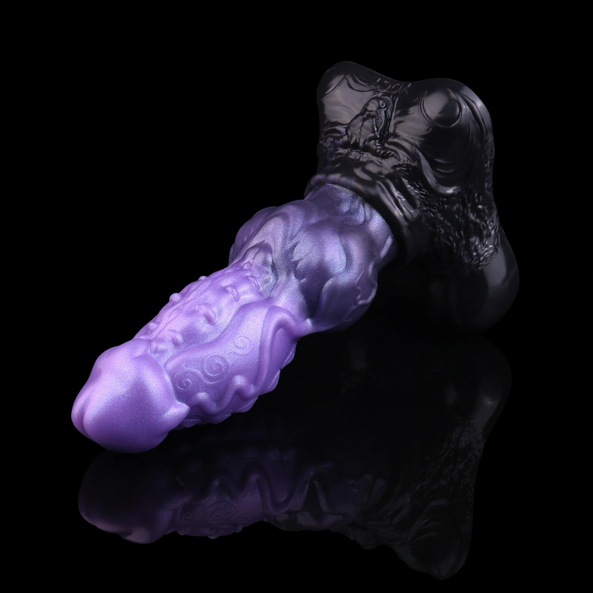 Knot Dildo Omnvoor Dual Layer Violet 8.5cm Record – rear view